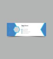 Elegantes E-Mail-Signaturvorlagendesign vektor