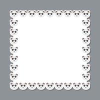 Panda mit quadratischem Rahmen für Banner, Poster und Grußkarten vektor