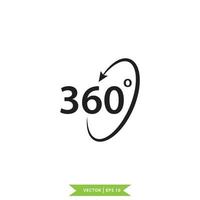 360-Grad-Icon-Logo-Design-Vorlage vektor