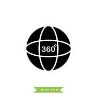 360-Grad-Icon-Logo-Design-Vorlage vektor