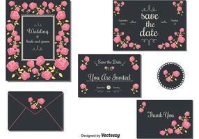 Hochzeits-Einladungs-Karten vektor