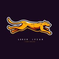 leopard logo design vektor mall illustration