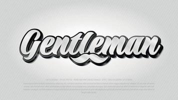Gentleman 3D-Stil editierbarer Texteffekt