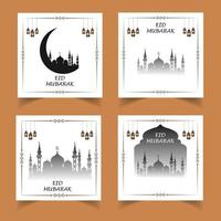 eid mubarak vektor, ramadan önskar. arabisk islamisk bakgrund. gratulationskort design, arabiska lamps.moon, moské, eid mubarak. inlägg på sociala medier, bannermall för sociala medier, vektor