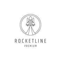 Rakete Logo Symbol flache Designvorlage vektor