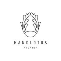 Logoillustration des Lotusblumenschutzes, perfektes Logo für Schönheit, Spa, Mode, vektor