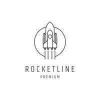 Rakete Logo Symbol flache Designvorlage vektor