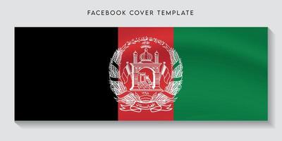 afganistan landesflagge facebook cover vorlage vektor