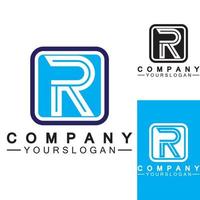 bokstaven r monogram logotyp design varumärkesidentitet logotyper design vektor illustration mall