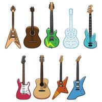 Gitarren-Vektorgrafik-Clipart-Design vektor