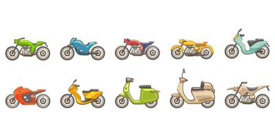 motorcykel vektor set samling grafisk design