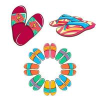 flip flop vektor set samling grafisk clipart design