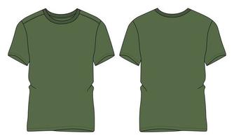Kurzarm T-Shirt Vektor Illustration grüne Farbvorlage