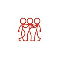 människor gemenskap tillsammans familj ikon logotyp vektor