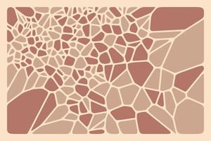 klassisches Voronoi-Diagrammmusterdesign. brauner, beige Gitternetz abstrakter geometrischer Hintergrund für Karte, Einladung und Präsentation vektor
