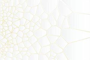 abstraktes Voronoi-Diagramm blockiert Zellmuster. minimalistischer geometrischer illustrationshintergrund mit goldgradientenhintergrundbeleuchtung vektor