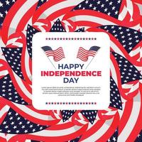 glücklicher unabhängigkeitstag usa, 4. juli. der gedenktag der vereinigten statistik von amerika vektor