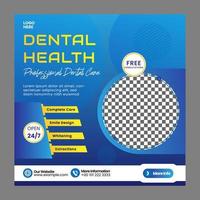 social media post dental mall eller medicinsk hälsa banner med lyxig elegant för social media banner post vektor