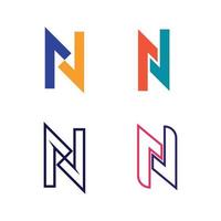 n Logo-Design und Vorlage für Buchstaben und Schriftarten vektor
