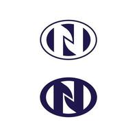 n Logo-Design und Vorlage für Buchstaben und Schriftarten vektor