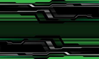 abstrakt grün silber schwarz cyber geometrisches Design moderner futuristischer Hintergrundvektor vektor