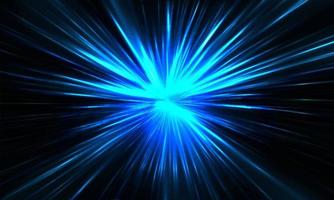 abstrakte blaue lichtgeschwindigkeit zoom schnell nacht hintergrund vektor