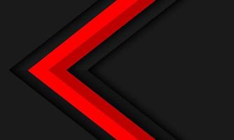 abstrakte rote Pfeilrichtung geometrisch auf schwarz mit Leerzeichen Design moderner futuristischer Hintergrundvektor vektor