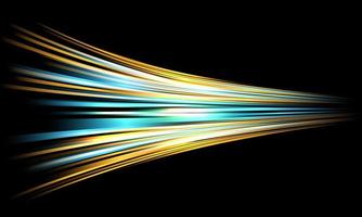 abstraktes blaues gelbes Licht Hochgeschwindigkeits-Zoom schneller Nachthintergrundvektor vektor