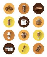 Abbildung 0f Icons Set Kaffee