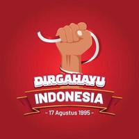 Dirgahayu Indonesien Happy Independence Day Social Media Beitragsvorlage vektor