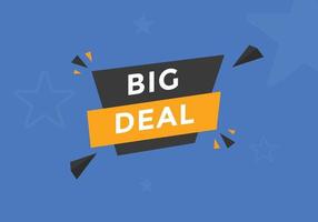 big deal-knapp. big deal text webbmall. modern webb banner mall vektor