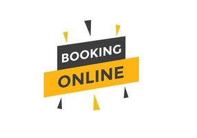 bokning online-knapp. onlinebokning vektor