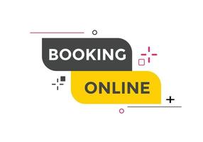 bokning online-knapp. onlinebokning vektor