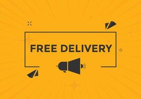 gratis leverans textknapp. webb-knapp banner mall gratis leverans vektor