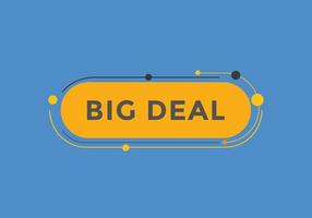 big deal-knapp. big deal text webbmall. modern webb banner mall vektor