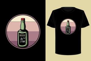 öl alkohol retro vintage t-shirt design vektor