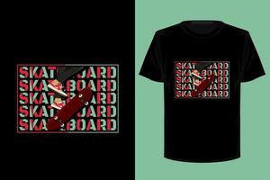 skateboard retro vintage t-shirt design vektor