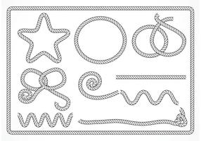 Gratis Vector Seamless Rope Isolerad Pack