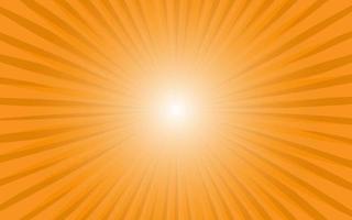 solens strålar retro vintage stil på orange bakgrund, sunburst komiska mönster bakgrund. strålar. sommar banner vektor illustration