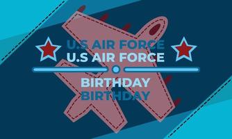 us air force födelsedag bakgrundsmall för banner eller affisch vektor