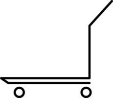 Trolley-Symbol mit einfacher dünner Linie vektor