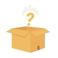 mystery box illustration isolerad på vit bakgrund vektor