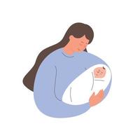 Illustration einer Mutter, die ein Baby in den Armen hält vektor
