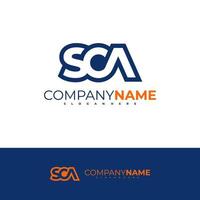 Buchstabe sca-Logo-Design-Vektorvorlage, anfängliche sca-Logo-Konzeptillustration. vektor