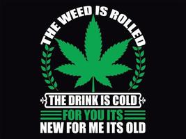 cannabis t-shirt design vektor fil