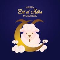 eid al adha hintergrunddesign vektor