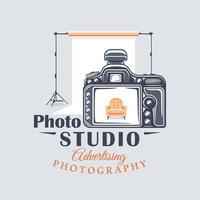 fotostudio-etikettenkonzept vektor