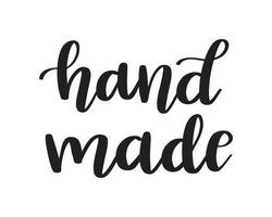 handgjord modern kalligrafi. handritad bokstäver fras. snygg logotyp, emblem för produktförpackning, butik, hemsida, blogg. vektor