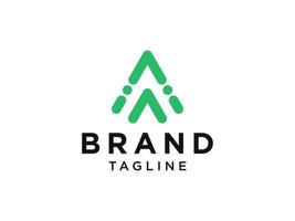 Anfangsbuchstabe ein Logo. grüne moderne Form isoliert auf weißem Hintergrund. verwendbar für Geschäfts- und Markenlogos. flaches Vektor-Logo-Design-Vorlagenelement. vektor