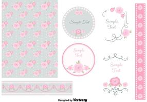 Shabby chic designelement vektor